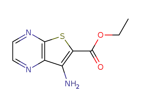 Molecular Structure of 56881-21-1 (ETHYL 7-AMINOTHIENO[2,3-B]PYRAZINE-6-CARBOXYLATE)