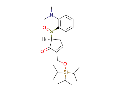 (5S,S<sub>R</sub>)-5-[2-(N,N-dimethylamino)phenylsulfinyl]-2-(triisopropylsilyloxy)methyl-2-cyclopentenone