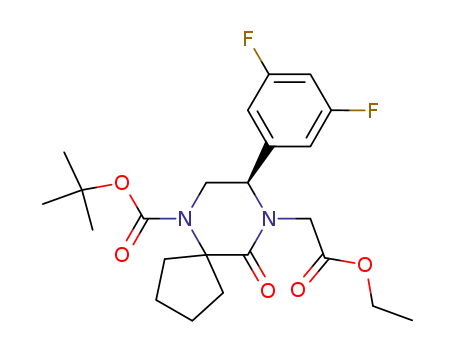 (R)-tert-butyl 8-(3,5-difluorophenyl)-9-(2-ethoxy-2-oxoethyl)-10-oxo-6,9-diazaspiro[4.5]decane-6-carboxylate