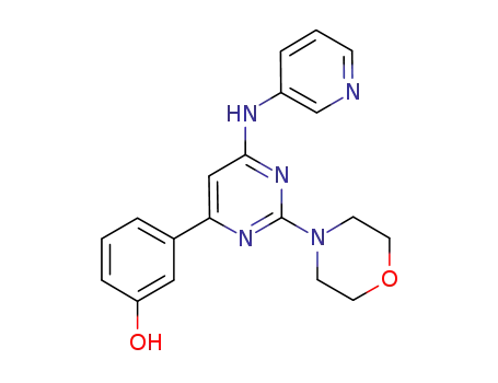 Molecular Structure of 701243-22-3 (Phenol, 3-[2-(4-morpholinyl)-6-(3-pyridinylamino)-4-pyrimidinyl]-)