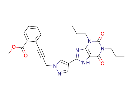 2-{3-[4-(2,6-dioxo-1,3-dipropyl-2,3,6,7-tetrahydro-1H-purin-8-yl)pyrazol-1-yl]prop-1-ynyl}benzoic acid methyl ester