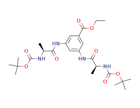 3,5-bis-(2-<i>tert</i>-butoxycarbonylamino-propionylamino)-benzoic acid ethyl ester