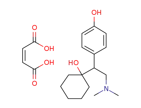 Molecular Structure of 135308-72-4 (4-[2-(dimethylamino)-1-(1-hydroxycyclohexyl)ethyl]phenol maleate)
