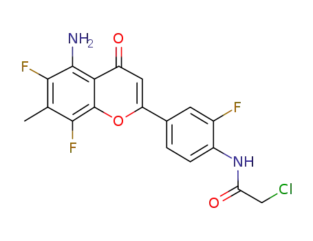 5-amino-4'-chloroacetamido-7-methyl-6,8,3'-trifluoro-4H-1-benzopyran-4-one