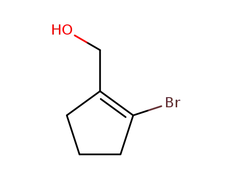 Molecular Structure of 121898-54-2 (1-Cyclopentene-1-methanol, 2-bromo-)