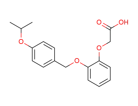 Molecular Structure of 870724-41-7 (Acetic acid, [2-[[4-(1-methylethoxy)phenyl]methoxy]phenoxy]-)