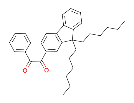 Molecular Structure of 869565-43-5 (1-(9,9-dihexyl-2-fluorenyl)-2-phenyl-1,2-ethanedione)