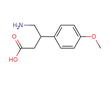 Molecular Structure of 24314-15-6 (4-AMINO-3-(4-METHOXY-PHENYL)-BUTYRIC ACID)