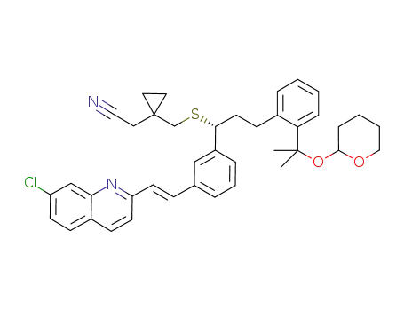 (1-[(1(R)-(3-((E)-2-(7-chloroquinolin-2-yl)ethenyl)phenyl)-3-(2-(1-(tetrahydropyran-2-yloxy)-1-methylethyl)phenyl)propyl)thiomethyl]cyclopropyl)acetonitrile