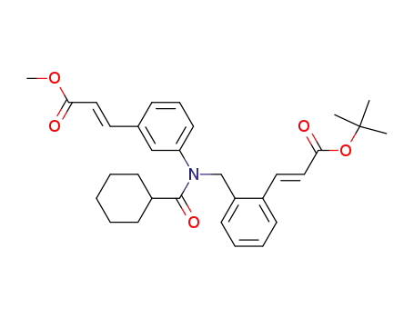 (E)-3-(3-{[2-((E)-2-tert-Butoxycarbonyl-vinyl)-benzyl]-cyclohexanecarbonyl-amino}-phenyl)-acrylic acid methyl ester