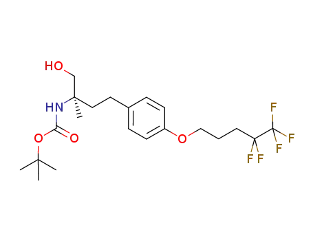 Carbamic acid,
[(1R)-1-(hydroxymethyl)-1-methyl-3-[4-[(4,4,5,5,5-pentafluoropentyl)oxy]
phenyl]propyl]-, 1,1-dimethylethyl ester