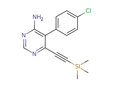4-Pyrimidinamine, 5-(4-chlorophenyl)-6-[2-(trimethylsilyl)ethynyl]-