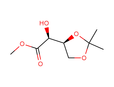 Molecular Structure of 186754-07-4 (methyl (2S,3S)-3,4-O-isopropylidene-2,3,4-trihydroxybutyrate)