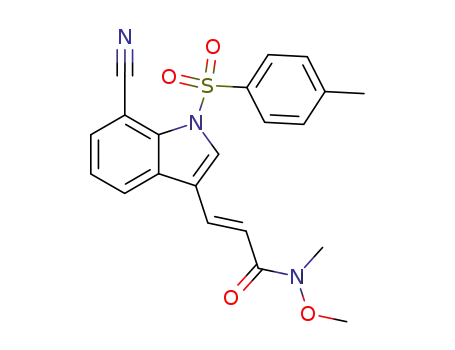 trans-3-[7-cyano-1-(4-toluenesulfonyl)-1H-indol-3-yl]-N-methoxy-N-methylacrylamide