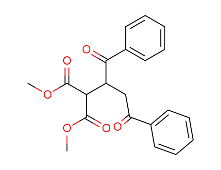 Molecular Structure of 90043-50-8 (Propanedioic acid, (1-benzoyl-3-oxo-3-phenylpropyl)-, dimethyl ester)