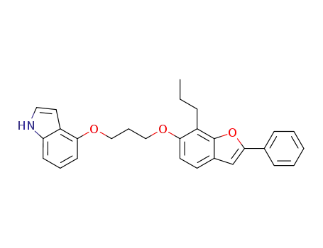 Molecular Structure of 873696-91-4 (1H-Indole, 4-[3-[(2-phenyl-7-propyl-6-benzofuranyl)oxy]propoxy]-)