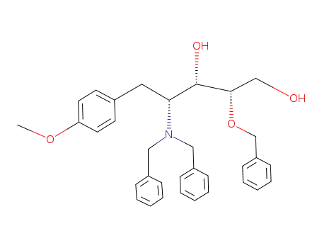 (2S,3S,4R)-benzyloxy-4-N,N-dibenzylamino-3-hydroxy-5-(4'-methoxy-phenyl)pentan-1-ol
