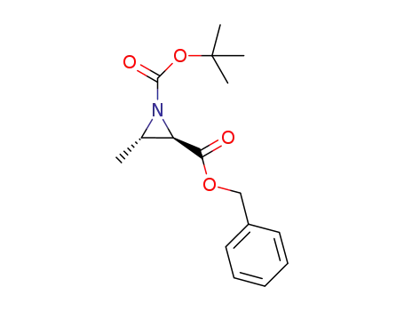 Molecular Structure of 629672-28-2 (1,2-Aziridinedicarboxylic acid, 3-methyl-, 1-(1,1-dimethylethyl)
2-(phenylmethyl) ester, (2R,3S)-)