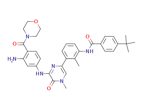 N-(3-{6-[3-amino-4-(morpholine-4-carbonyl)-phenylamino]-4-methyl-5-oxo-4,5-dihydro-pyrazin-2-yl}-2-methyl-phenyl)-4-tert-butyl-benzamide