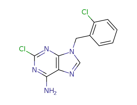 Molecular Structure of 914220-98-7 (2-chloro-9-(2-chlorobenzyl)adenine)