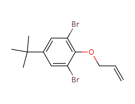 Molecular Structure of 104207-39-8 (Benzene, 1,3-dibromo-5-(1,1-dimethylethyl)-2-(2-propenyloxy)-)