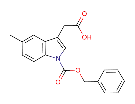 Molecular Structure of 924635-02-9 (1H-Indole-3-acetic acid, 5-methyl-1-[(phenylmethoxy)carbonyl]-)