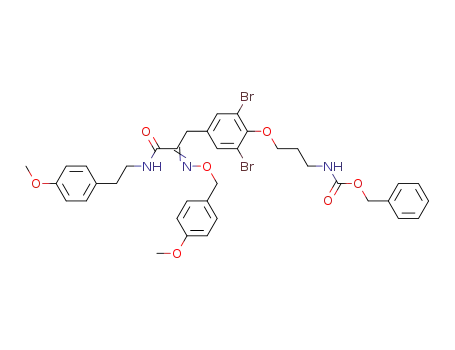 [3-(2,6-Dibromo-4-{2-[(Z)-4-methoxy-benzyloxyimino]-2-[2-(4-methoxy-phenyl)-ethylcarbamoyl]-ethyl}-phenoxy)-propyl]-carbamic acid benzyl ester