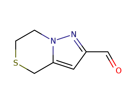 Molecular Structure of 623564-62-5 (6,7-dihydro-4H-pyrazolo[5,1-c][1,4]thiazine-2-carbaldehyde)