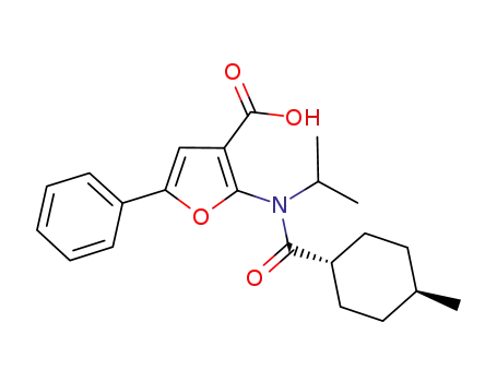 3-Furancarboxylic  acid,  2-[[(trans-4-methylcyclohexyl)carbonyl](1-methylethyl)amino]-5-phenyl-