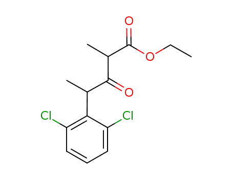 Molecular Structure of 958237-59-7 (4-(2,6-dichlorophenyl)-2-methyl-3-oxo-pentanoic acid ethyl ester)