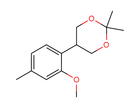 Molecular Structure of 896745-83-8 (5-(2-methoxy-4-methylphenyl)-2,2-dimethyl-[1,3]dioxane)