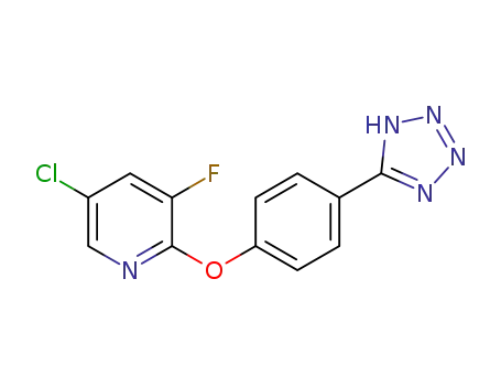 Molecular Structure of 1799681-96-1 (2-(4-(2H-tetrazol-5-yl)phenoxy)-5-chloro-3-fluoropyridine)