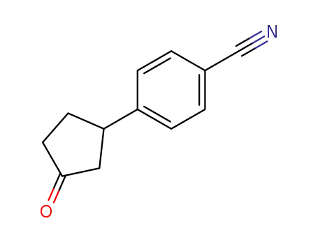Molecular Structure of 284022-94-2 (4-(3-OXOCYCLOPENTYL)BENZONITRILE)