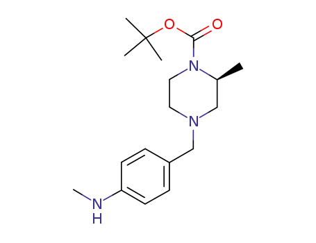 1,1-dimethylethyl (2S)-2-methyl-4-{[4-(methylamino)phenyl]methyl}-1-piperazinecarboxylate