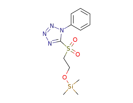 Molecular Structure of 921630-80-0 (1H-Tetrazole, 1-phenyl-5-[[2-[(trimethylsilyl)oxy]ethyl]sulfonyl]-)