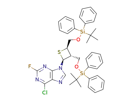 9-[(2R,3S,4S)-2,3-bis(tert-butyldiphenylsilanyloxymethyl)thietan-4-yl]-6-chloro-2-fluoropurine