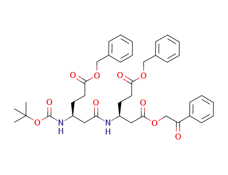 3-(5-benzyloxycarbonyl-3-<i>tert</i>-butoxycarbonylamino-pentanoylamino)-hexanedioic acid 6-benzyl ester 1-(2-oxo-2-phenyl-ethyl) ester
