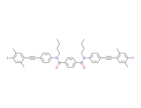 <i>N</i>,<i>N</i>'-dibutyl-<i>N</i>,<i>N</i>'-bis-[4-(4-iodo-2,5-dimethyl-phenylethynyl)-phenyl]-terephthalamide