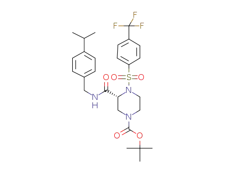 (R)-3-(4-isopropyl-benzylcarbamoyl)-4-(4-trifluoromethyl-benzenesulfonyl)-piperazine-1-carboxylic acid tert-butyl ester