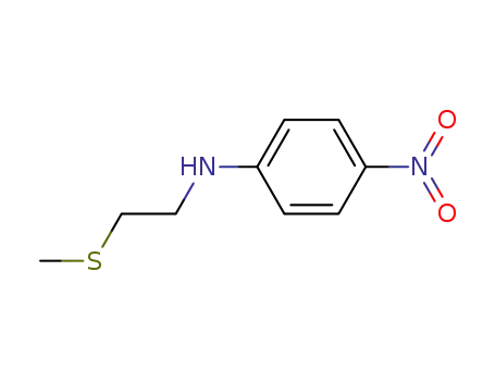 Molecular Structure of 129473-85-4 (Benzenamine, N-[2-(methylthio)ethyl]-4-nitro-)