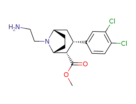 8-(2-aminoethyl)-3β-(3,4-dichlorophenyl)-8-aza-bicyclo[3.2.1]octane-2β-carboxylic acid methyl ester