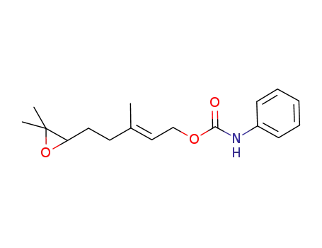 Molecular Structure of 185759-00-6 (2-Penten-1-ol, 5-(3,3-dimethyloxiranyl)-3-methyl-, phenylcarbamate,
(E)-)