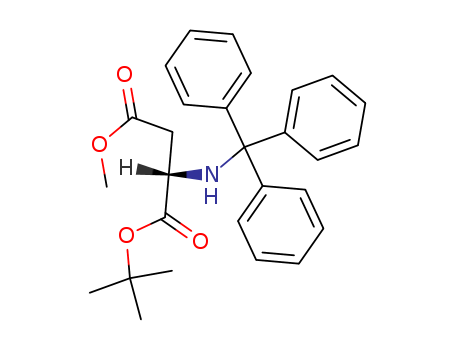 Molecular Structure of 116393-73-8 (L-Aspartic acid, N-(triphenylmethyl)-, 1-(1,1-dimethylethyl) 4-methyl
ester)