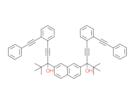 3-{7-[1-<i>tert</i>-butyl-1-hydroxy-3-(2-phenylethynyl-phenyl)-prop-2-ynyl]-naphthalen-2-yl}-4,4-dimethyl-1-(2-phenylethynyl-phenyl)-pent-1-yn-3-ol
