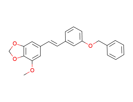 Molecular Structure of 944729-85-5 ((E)-6-(3-(benzyloxy)styryl)-4-methoxybenzo[d][1,3]dioxole)