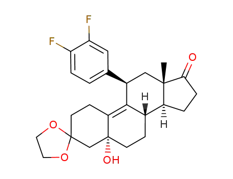11β-(3,4-difluorophenyl)-3,3-[1,2-ethanediylbis(oxy)]-5α-hydroxyestr-9-en-17-one