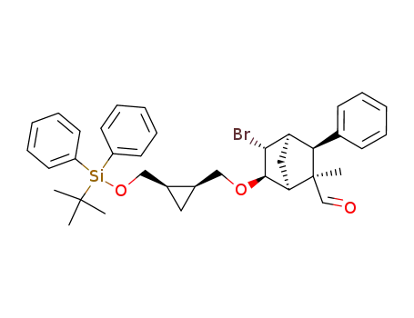 (1S,2R,3S,4R,5R,6R)-5-Bromo-6-[(1S,2R)-2-(tert-butyl-diphenyl-silanyloxymethyl)-cyclopropylmethoxy]-2-methyl-3-phenyl-bicyclo[2.2.1]heptane-2-carbaldehyde