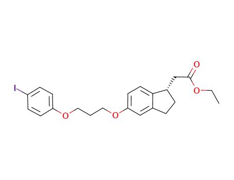ethyl {(1S)-5-[3-(4-iodophenoxy)propoxy]-2,3-dihydro-1H-inden-1-yl}acetate
