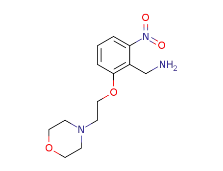Molecular Structure of 630411-09-5 (Benzenemethanamine, 2-[2-(4-morpholinyl)ethoxy]-6-nitro-)