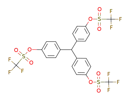 Molecular Structure of 848859-63-2 (trifluoromethanesulfonic acid methylidynetri-4,1-phenylene ester)